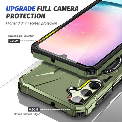 For Samsung Galaxy A05 4G Case TPU+PC Magnetic Phone Cover with Ring Kickstand