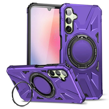 For Samsung Galaxy A05 4G Case TPU+PC Magnetic Phone Cover with Ring Kickstand