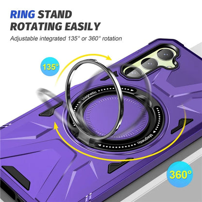 For Samsung Galaxy A05 4G Case TPU+PC Magnetic Phone Cover with Ring Kickstand