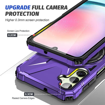 For Samsung Galaxy A05 4G Case TPU+PC Magnetic Phone Cover with Ring Kickstand