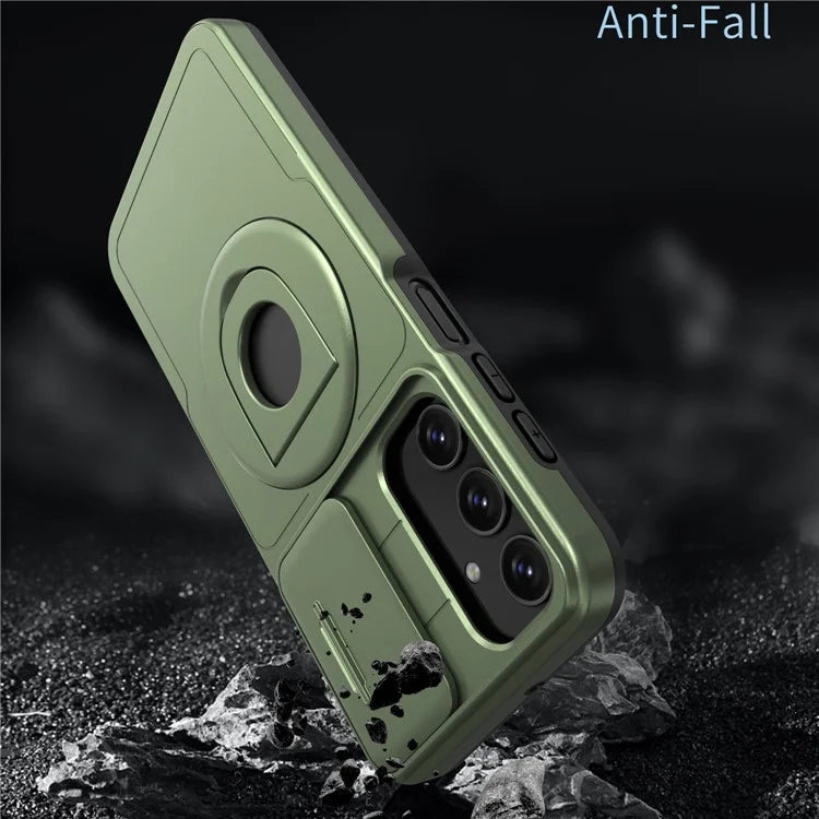 For Samsung Galaxy A25 5G (Global) (161.0 x 76.5 x 8.3mm) Case Kickstand TPU+PC Magnetic Phone Cover