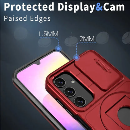 For Samsung Galaxy A25 5G (Global) (161.0 x 76.5 x 8.3mm) Case Kickstand TPU+PC Magnetic Phone Cover
