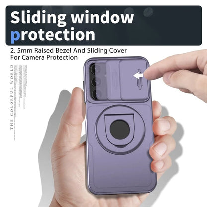 For Samsung Galaxy A25 5G (Global) (161.0 x 76.5 x 8.3mm) Case Kickstand TPU+PC Magnetic Phone Cover