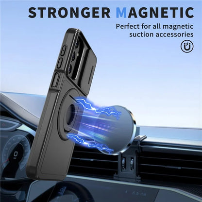 For Samsung Galaxy A05s 4G Case Built-in KickstandTPU+PC Phone Cover Slide Lens Protection