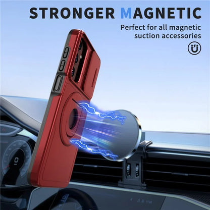 For Samsung Galaxy A05s 4G Case Built-in KickstandTPU+PC Phone Cover Slide Lens Protection