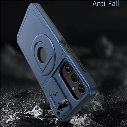 For Samsung Galaxy A05s 4G Case Built-in KickstandTPU+PC Phone Cover Slide Lens Protection