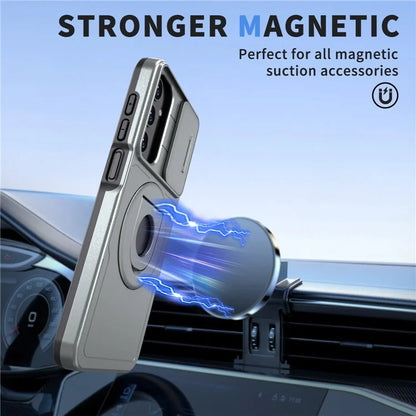 For Samsung Galaxy A05s 4G Case Built-in KickstandTPU+PC Phone Cover Slide Lens Protection