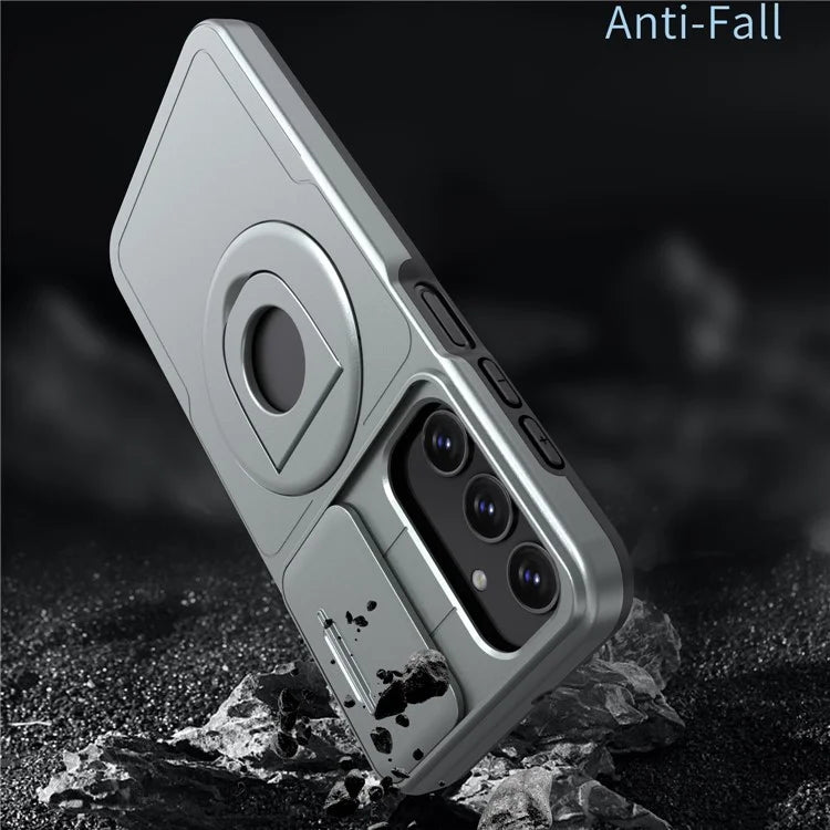For Samsung Galaxy A05s 4G Case Built-in KickstandTPU+PC Phone Cover Slide Lens Protection