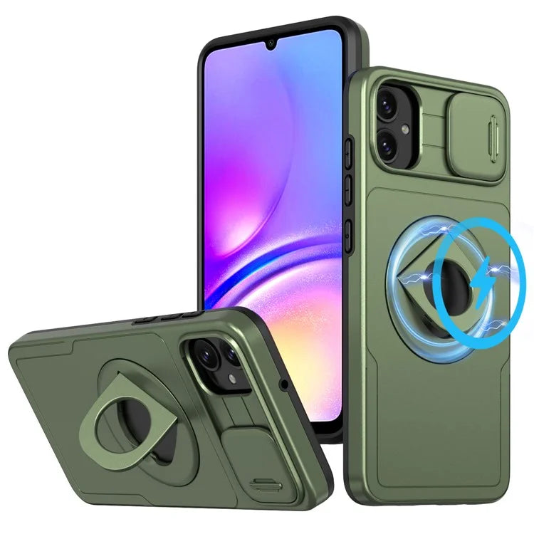 For Samsung Galaxy A05 4G Case Camera Protection Kickstand Dual Layer Hybrid TPU+PC Phone Cover