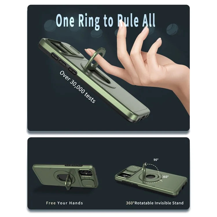 For Samsung Galaxy A05 4G Case Camera Protection Kickstand Dual Layer Hybrid TPU+PC Phone Cover