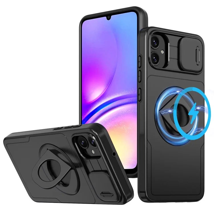 For Samsung Galaxy A05 4G Case Camera Protection Kickstand Dual Layer Hybrid TPU+PC Phone Cover