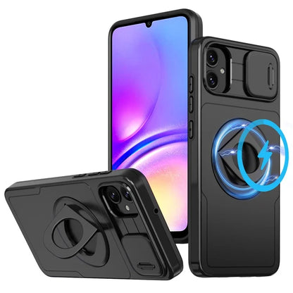 For Samsung Galaxy A05 4G Case Camera Protection Kickstand Dual Layer Hybrid TPU+PC Phone Cover