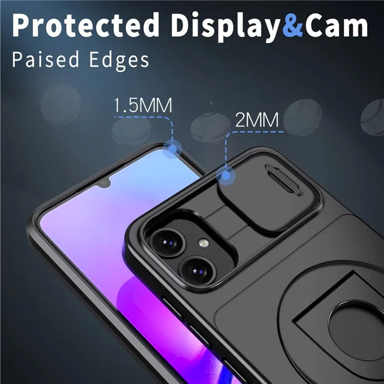 For Samsung Galaxy A05 4G Case Camera Protection Kickstand Dual Layer Hybrid TPU+PC Phone Cover