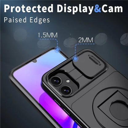 For Samsung Galaxy A05 4G Case Camera Protection Kickstand Dual Layer Hybrid TPU+PC Phone Cover