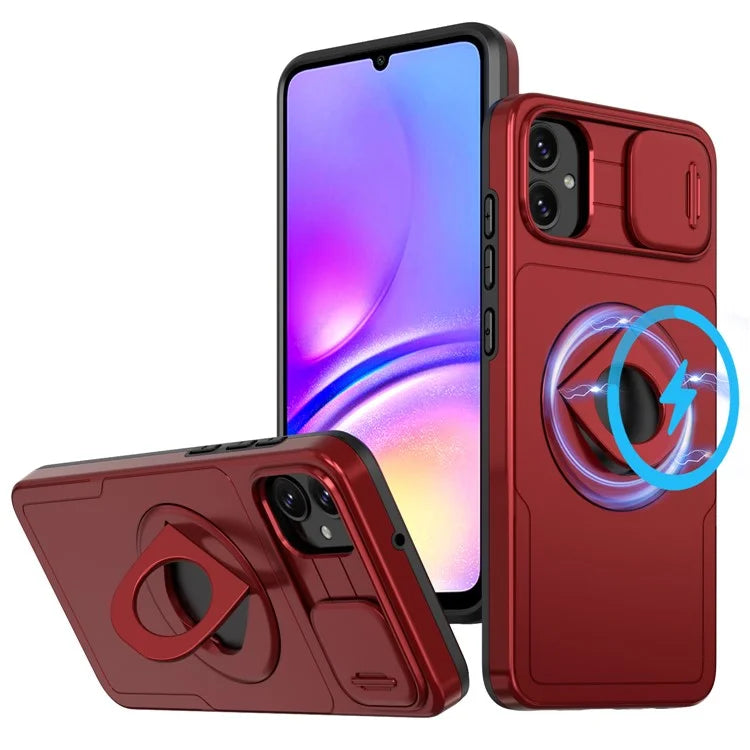 For Samsung Galaxy A05 4G Case Camera Protection Kickstand Dual Layer Hybrid TPU+PC Phone Cover