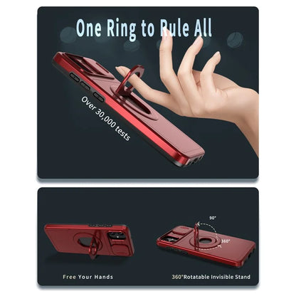 For Samsung Galaxy A05 4G Case Camera Protection Kickstand Dual Layer Hybrid TPU+PC Phone Cover