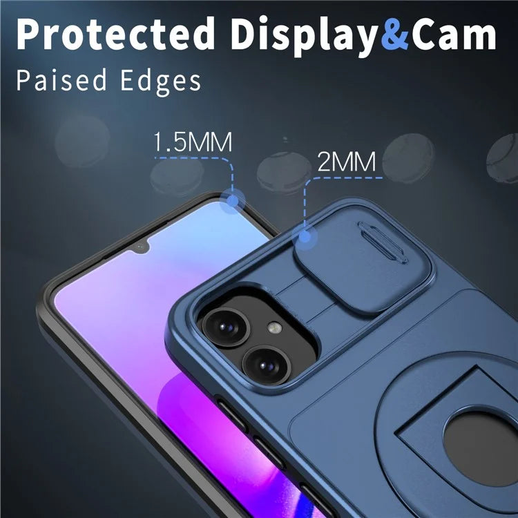 For Samsung Galaxy A05 4G Case Camera Protection Kickstand Dual Layer Hybrid TPU+PC Phone Cover