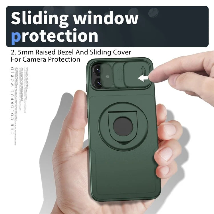 For Samsung Galaxy A05 4G Case Camera Protection Kickstand Dual Layer Hybrid TPU+PC Phone Coverish Green