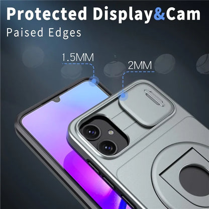 For Samsung Galaxy A05 4G Case Camera Protection Kickstand Dual Layer Hybrid TPU+PC Phone Cover