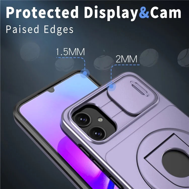 For Samsung Galaxy A05 4G Case Camera Protection Kickstand Dual Layer Hybrid TPU+PC Phone Cover