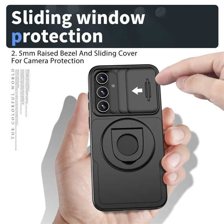 For Samsung Galaxy A14 4G / 5G Case Magnetic Kickstand TPU+PC Shockproof Protective Phone Cover