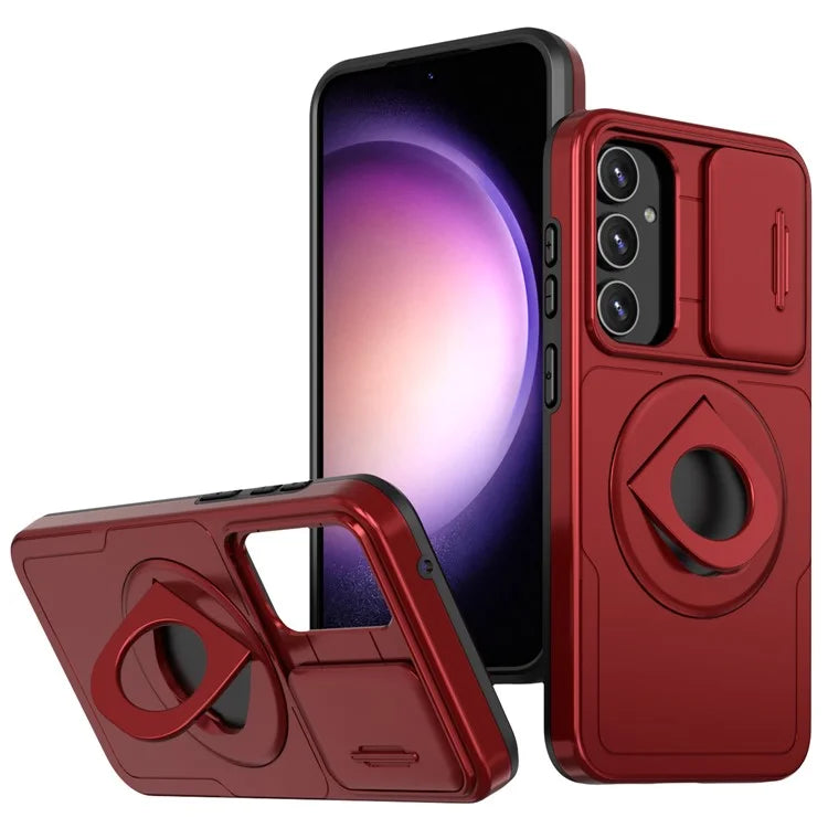 For Samsung Galaxy A14 4G / 5G Case Magnetic Kickstand TPU+PC Shockproof Protective Phone Cover