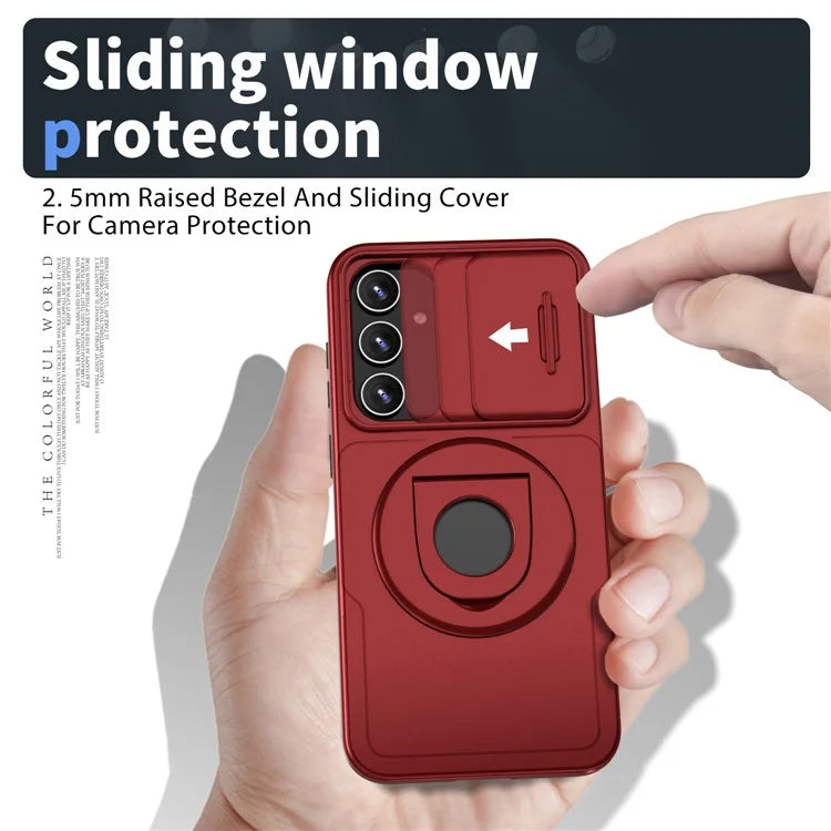 For Samsung Galaxy A14 4G / 5G Case Magnetic Kickstand TPU+PC Shockproof Protective Phone Cover