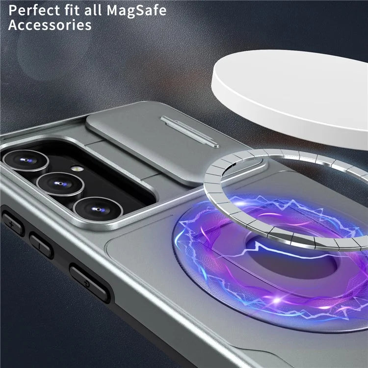 For Samsung Galaxy A14 4G / 5G Case Magnetic Kickstand TPU+PC Shockproof Protective Phone Cover