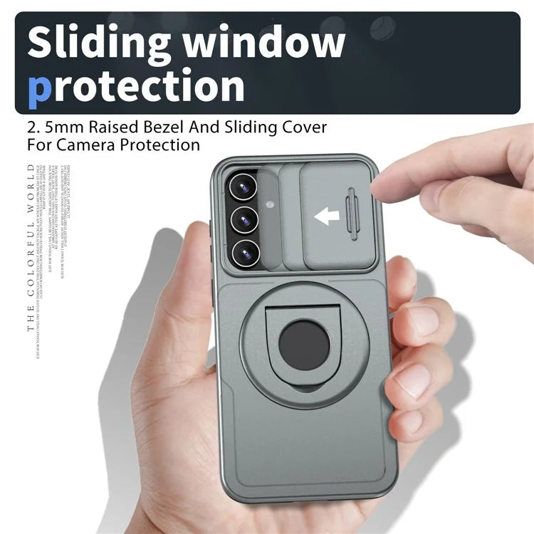 For Samsung Galaxy A14 4G / 5G Case Magnetic Kickstand TPU+PC Shockproof Protective Phone Cover