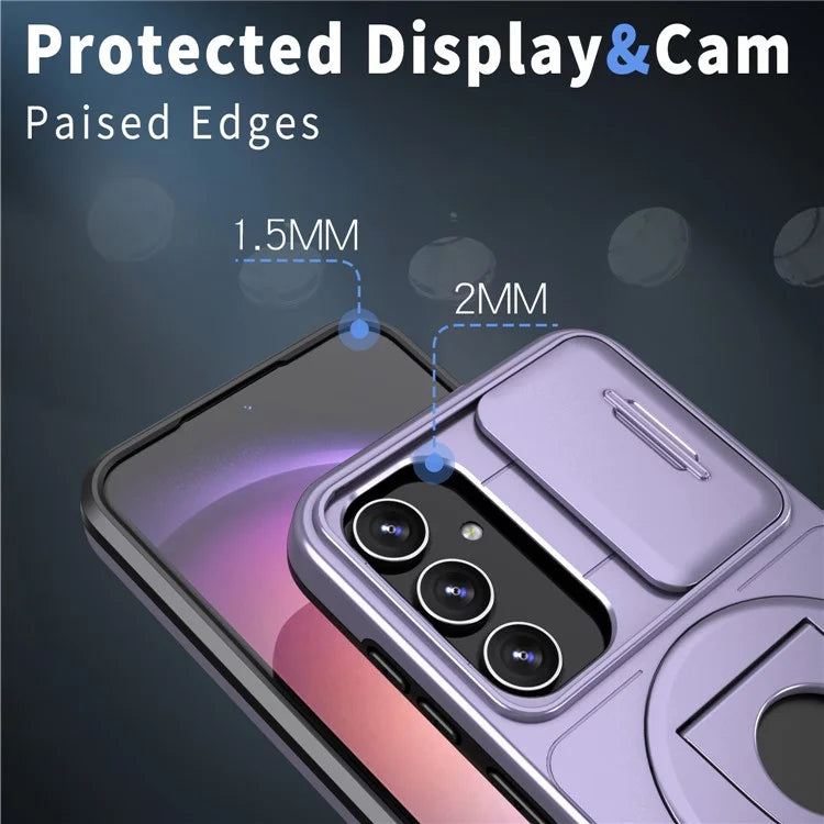 For Samsung Galaxy A14 4G / 5G Case Magnetic Kickstand TPU+PC Shockproof Protective Phone Cover