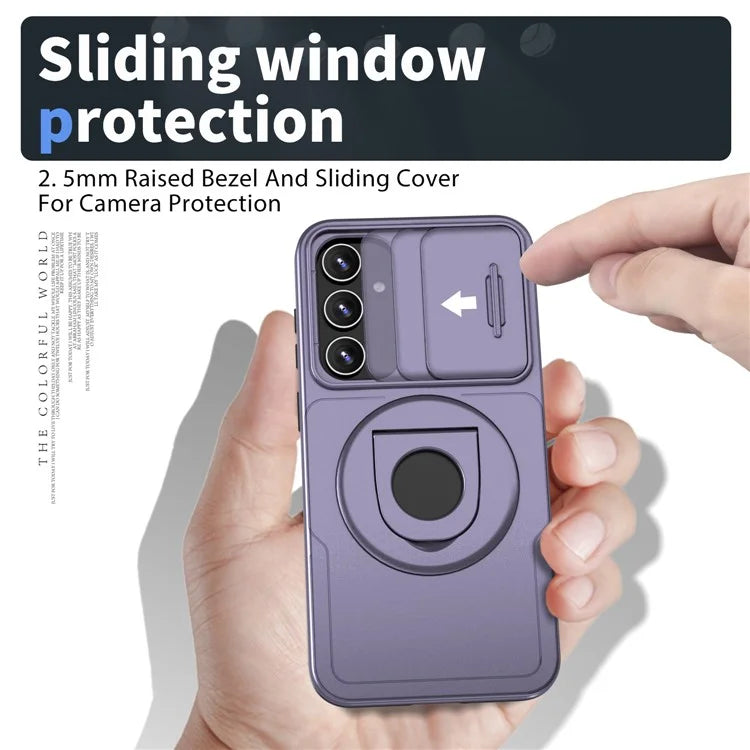 For Samsung Galaxy A14 4G / 5G Case Magnetic Kickstand TPU+PC Shockproof Protective Phone Cover