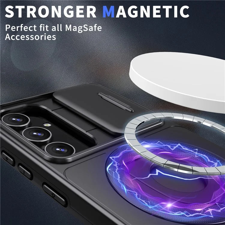 For Samsung Galaxy A13 4G / 5G Kickstand Case Slide Lens Lid TPU+PC Anti-Drop Phone Cover