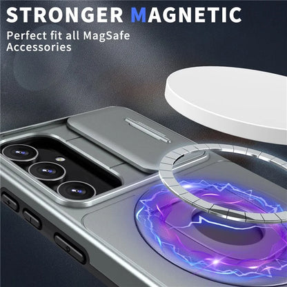 For Samsung Galaxy A13 4G / 5G Kickstand Case Slide Lens Lid TPU+PC Anti-Drop Phone Cover