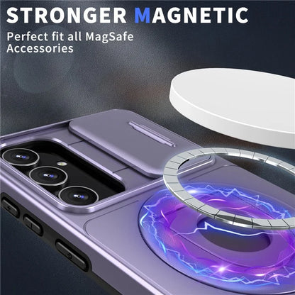 For Samsung Galaxy A13 4G / 5G Kickstand Case Slide Lens Lid TPU+PC Anti-Drop Phone Cover
