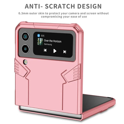 For Samsung Galaxy Z Flip4 5G Case Hard PC Ring Kickstand Phone Cover Support Magnetic Car Mount
