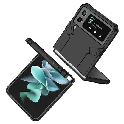 For Samsung Galaxy Z Flip4 5G Case Hard PC Ring Kickstand Phone Cover Support Magnetic Car Mount
