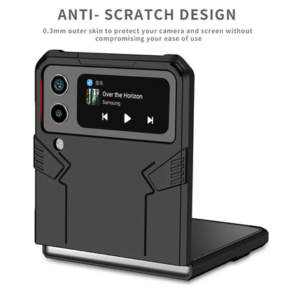 For Samsung Galaxy Z Flip4 5G Case Hard PC Ring Kickstand Phone Cover Support Magnetic Car Mount