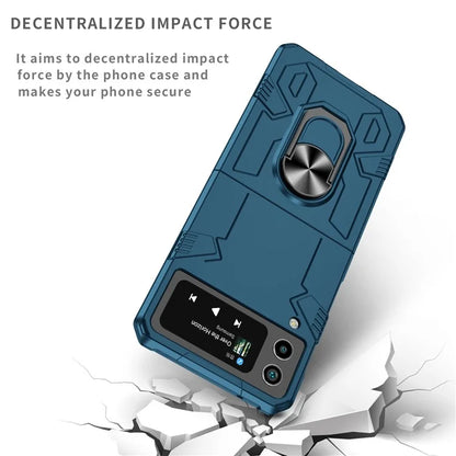 For Samsung Galaxy Z Flip4 5G Case Hard PC Ring Kickstand Phone Cover Support Magnetic Car Mount