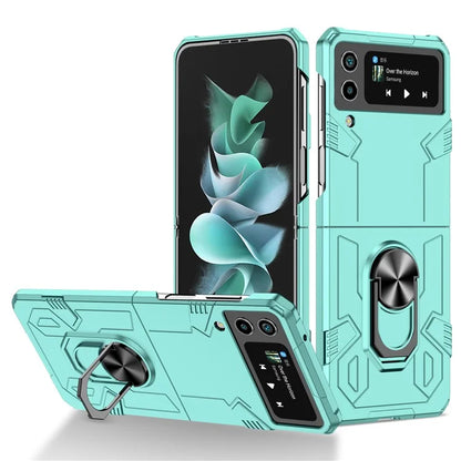For Samsung Galaxy Z Flip4 5G Case Hard PC Ring Kickstand Phone Cover Support Magnetic Car Mount
