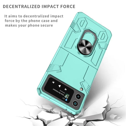 For Samsung Galaxy Z Flip4 5G Case Hard PC Ring Kickstand Phone Cover Support Magnetic Car Mount