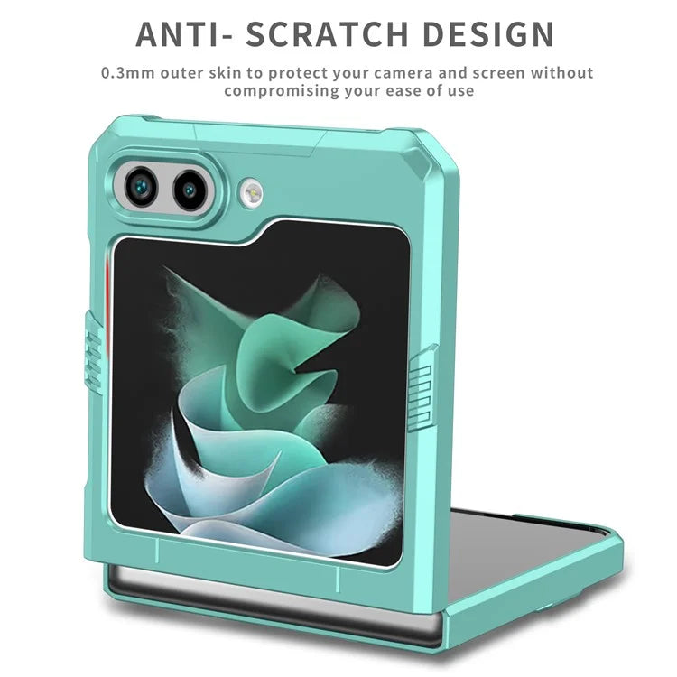 For Samsung Galaxy Z Flip5 5G Case Shockproof Hard PC Phone Cover with Metal Kickstand