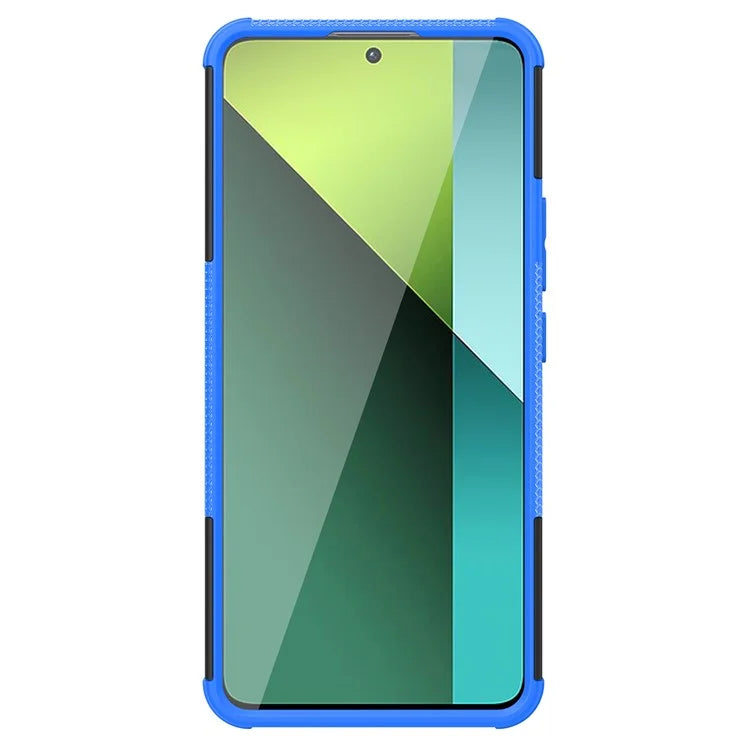 For Xiaomi Redmi Note 13 Pro 5G / Poco X6 5G Case PC+TPU Tyre Pattern Phone Cover with Kickstand