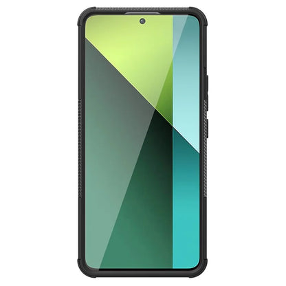 For Xiaomi Redmi Note 13 Pro 5G / Poco X6 5G Case PC+TPU Tyre Pattern Phone Cover with Kickstand