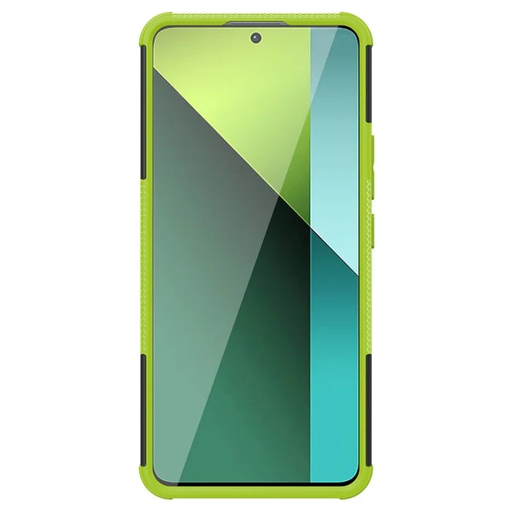 For Xiaomi Redmi Note 13 Pro 5G / Poco X6 5G Case PC+TPU Tyre Pattern Phone Cover with Kickstand