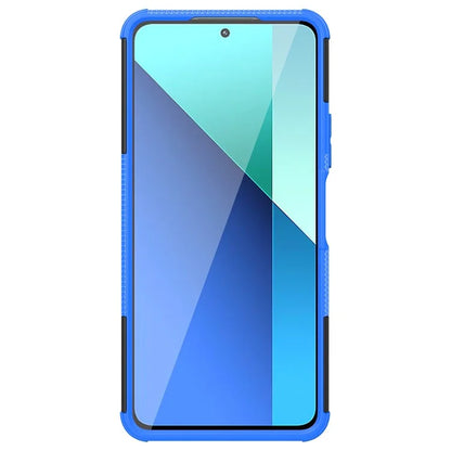For Xiaomi Redmi Note 13 4G Kickstand Case PC+TPU Tyre Pattern Protective Phone Cover