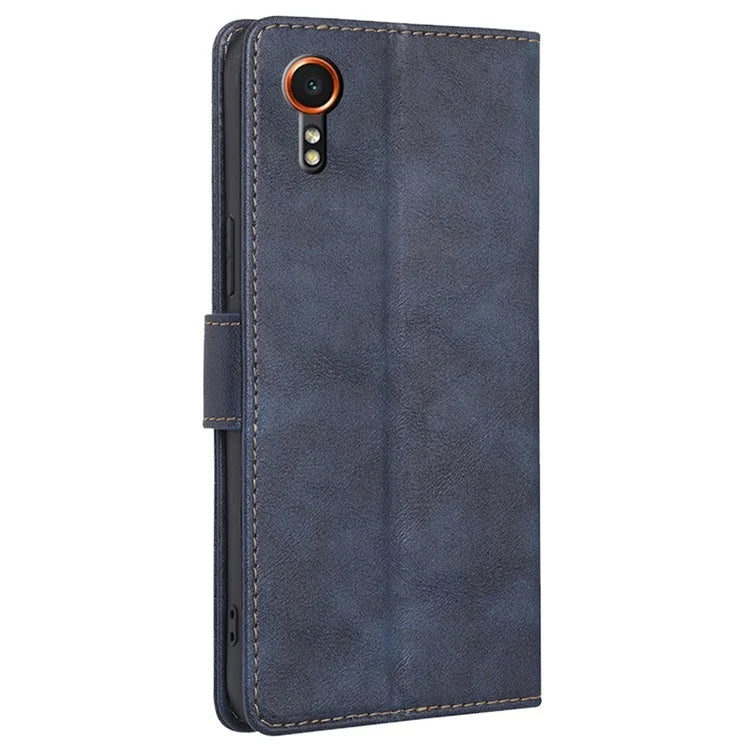 For Samsung Galaxy Xcover7 Card Slot Case PU Leather Wallet Phone Cover with RFID Blocking