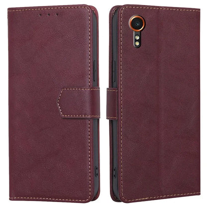 For Samsung Galaxy Xcover7 Card Slot Case PU Leather Wallet Phone Cover with RFID Blocking