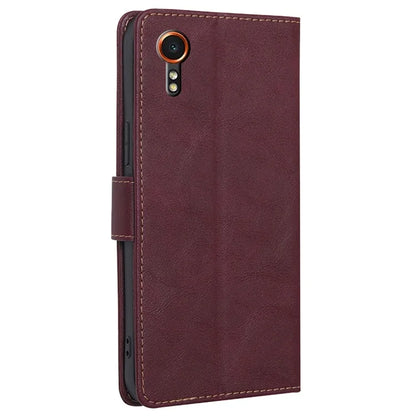 For Samsung Galaxy Xcover7 Card Slot Case PU Leather Wallet Phone Cover with RFID Blocking