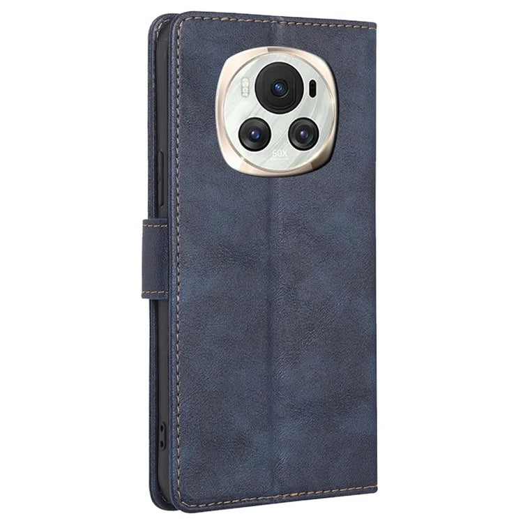 For Honor Magic6 5G Scratch-proof Case RFID Blocking PU Leather Wallet Phone Protector
