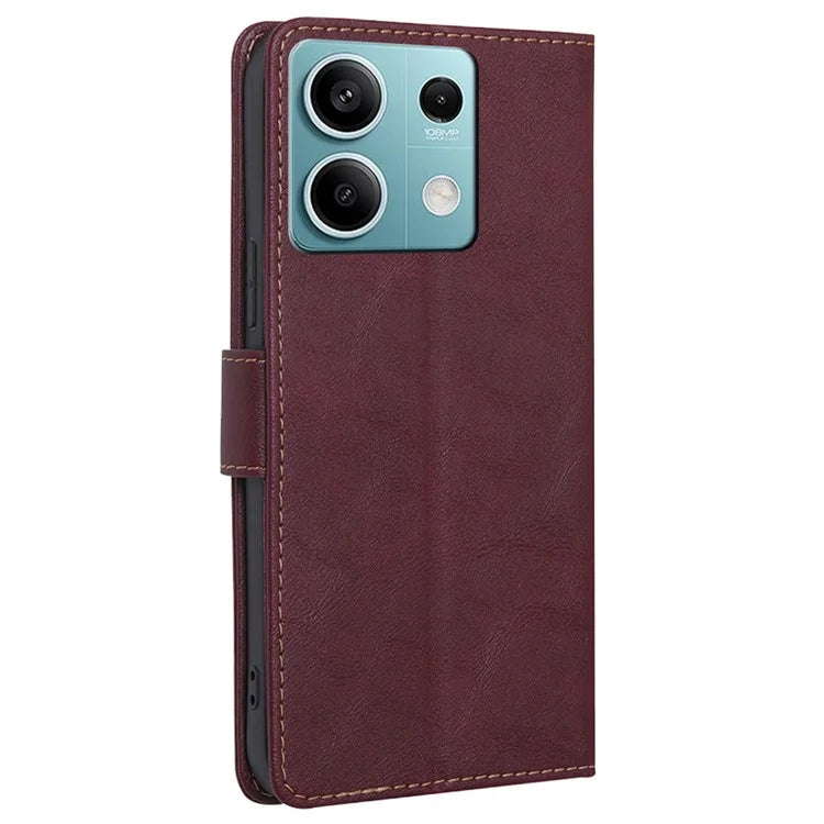 For Xiaomi Redmi Note 13 4G Magnetic Case RFID Blocking Wallet Cell Phone Protector